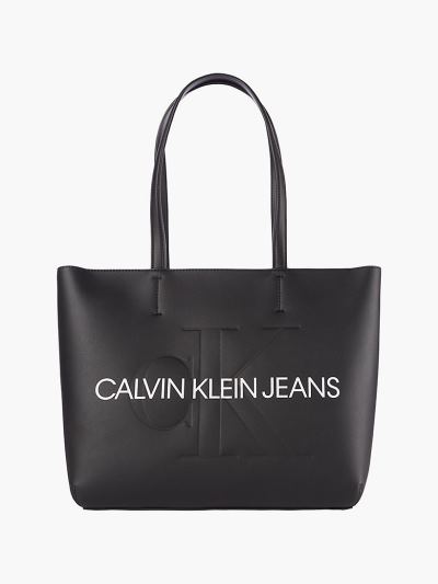 Calvin Klein Táskák & Kiegészítők HU686631 | Calvin Klein Faux Bőr Női Tote Táska Fekete